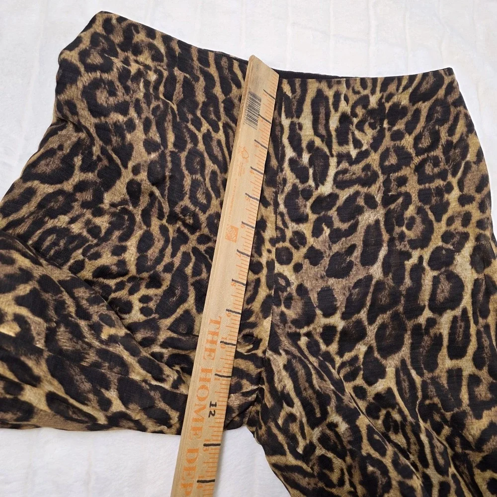 Ralph Lauren Purple Label Daria Ocelot Print Linen Voile Pants Womens 2 $1990 - Picture 9 of 11